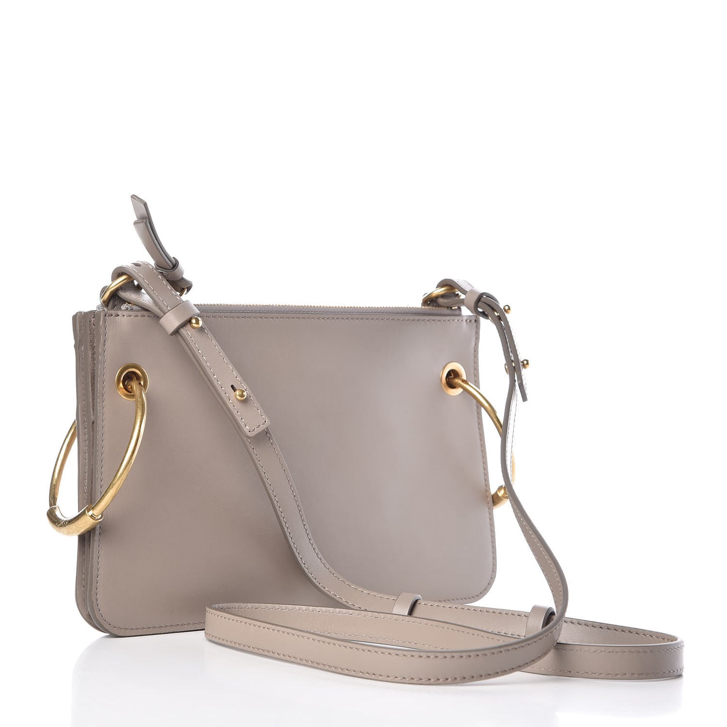 Calfskin Suede Small Roy Bag Motty Grey