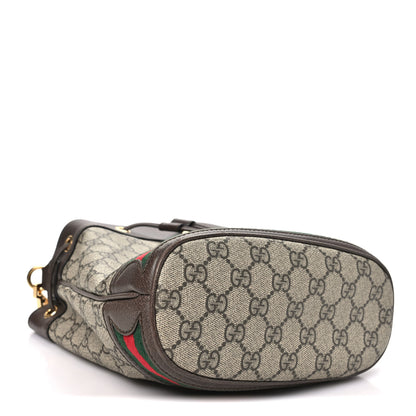 Gucci GG Supreme Monogram Web Small Ophidia Bucket Bag Brown 3 of 9