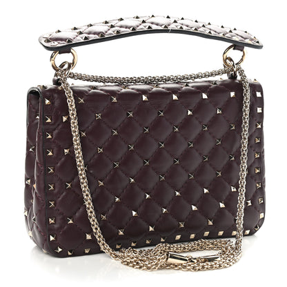 Valentino Garavani Nappa Medium Rockstud Spike Shoulder Bag Rubin 3 of 8
