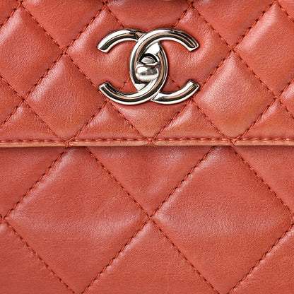 Chanel Calfskin Quilted In The Business Flap Bag Orange 26 of 26
