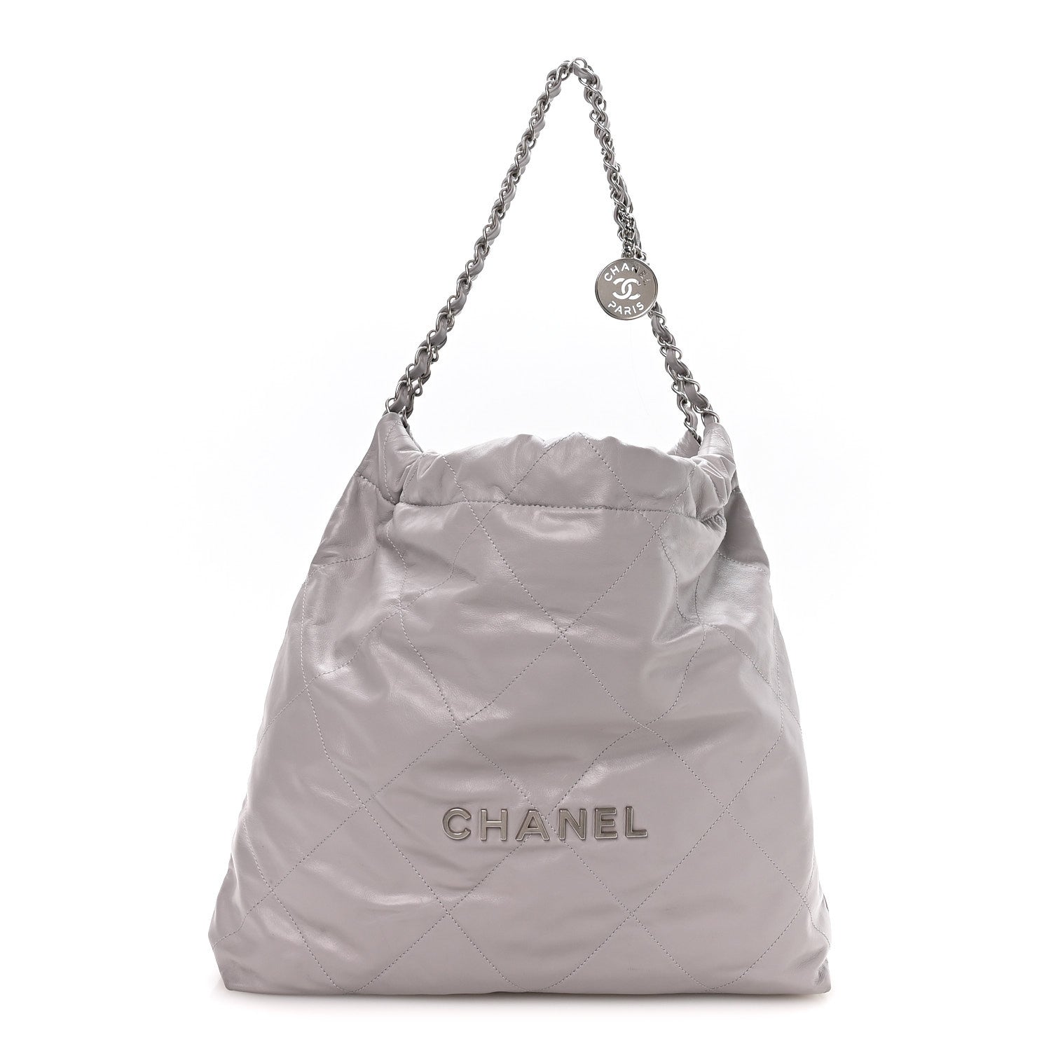 Chanel Shiny Calfskin Quilted Chanel 22 Grey 1 of 11