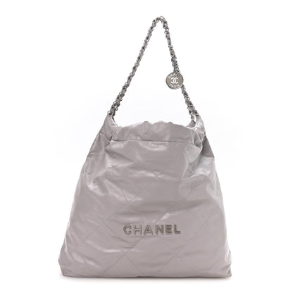 Chanel Shiny Calfskin Quilted Chanel 22 Grey 1 of 11