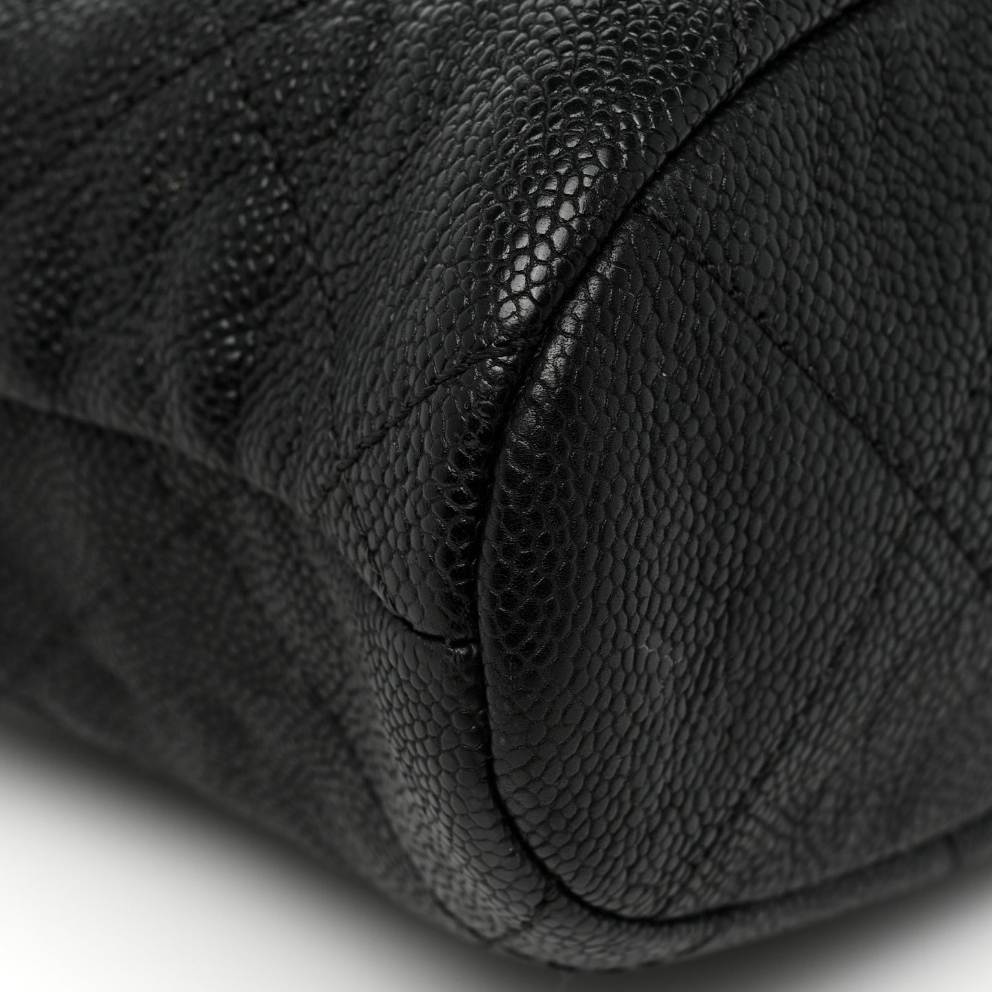 Caviar Quilted Large CC Tote Black