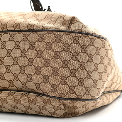 Gucci Monogram Margaux Calfskin Medium Emily Hobo Beige Ebony Cocoa 10 of 13