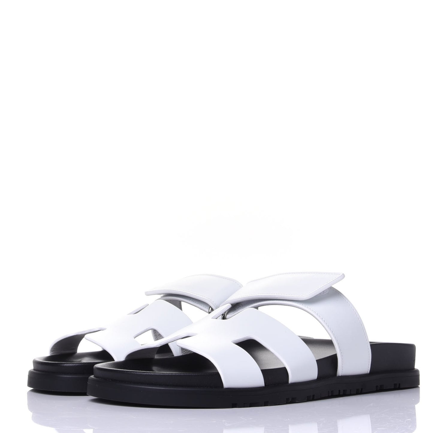 Calfskin Womens Chypre Sandals 38.5 White