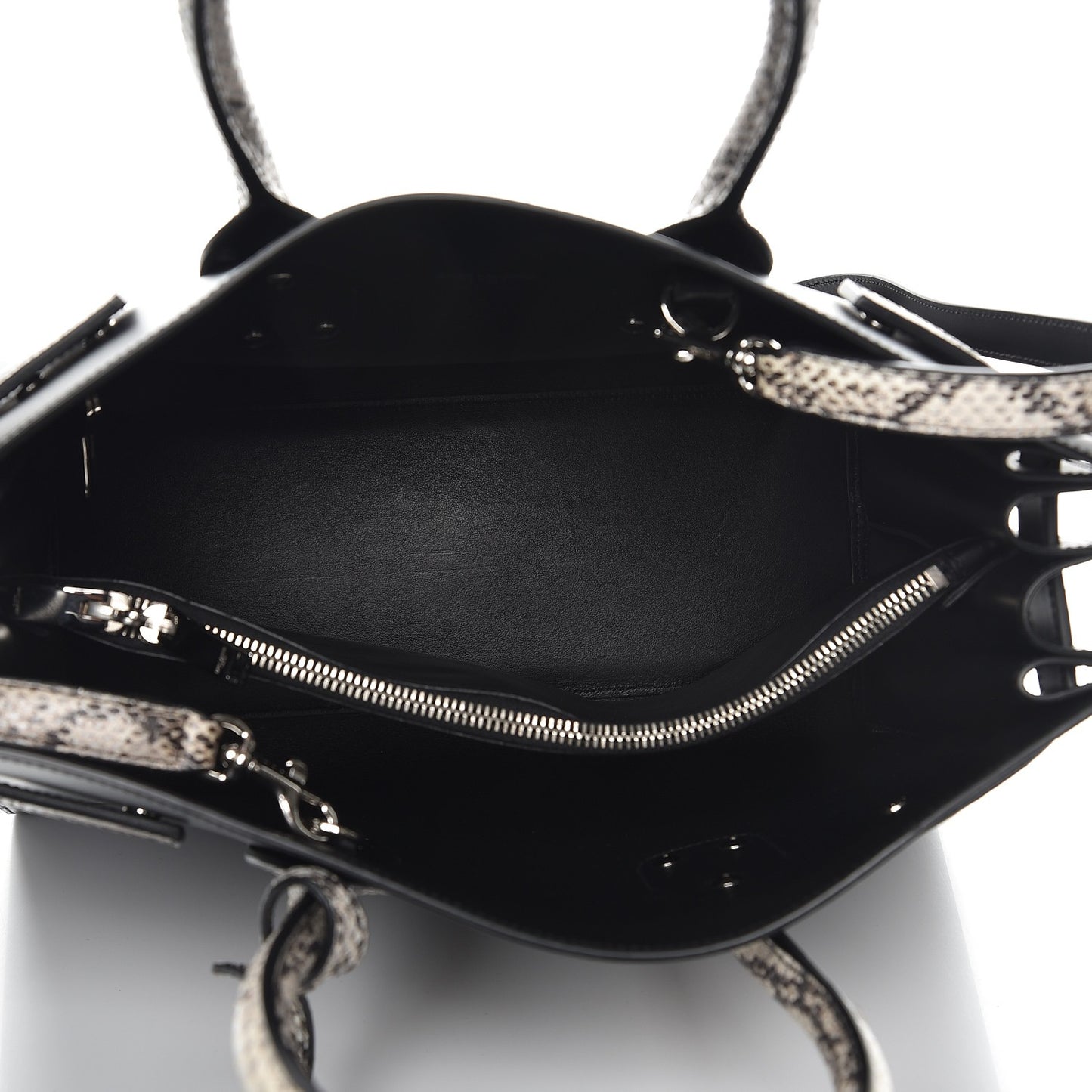 Calfskin Embossed Python Small Sac De Jour Black