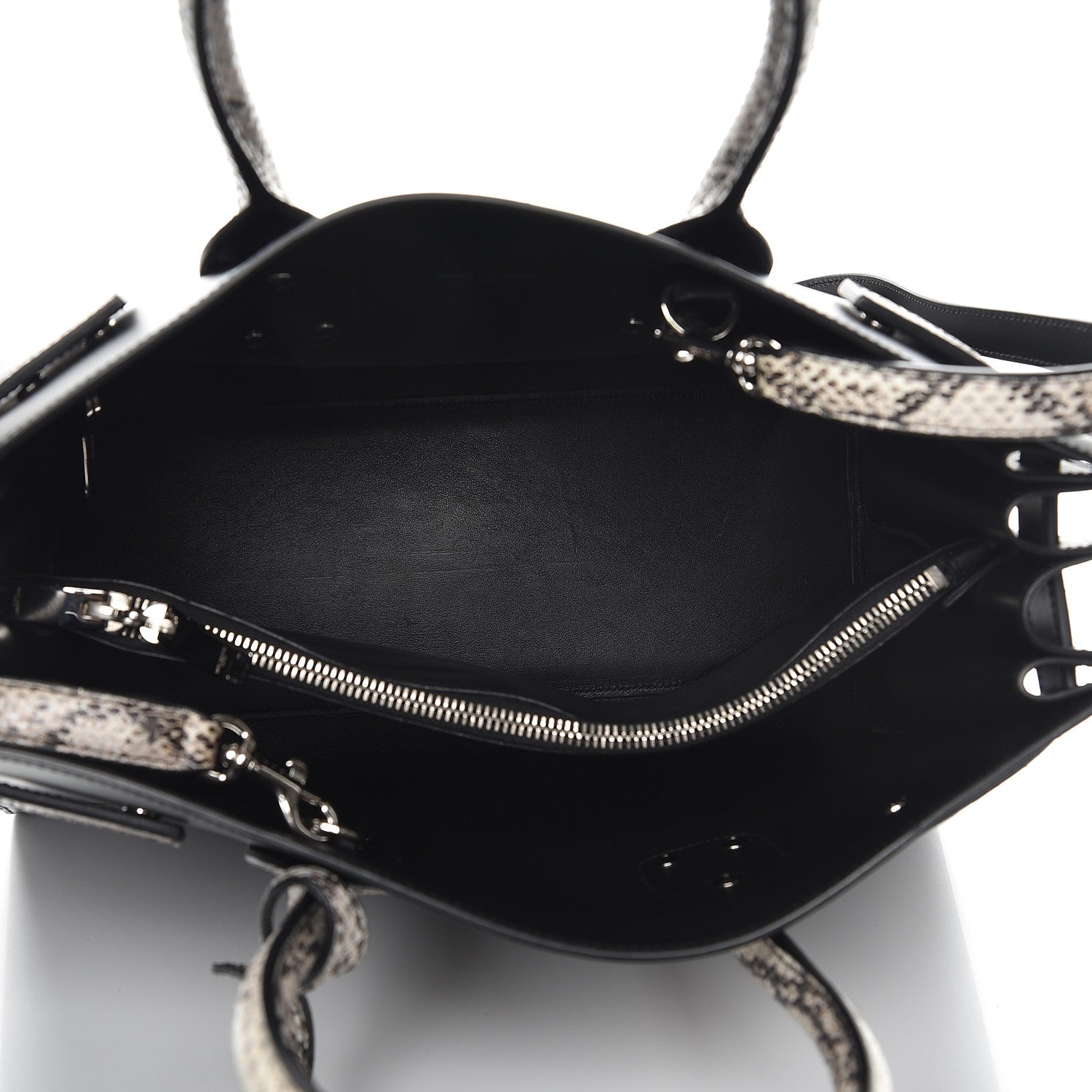 Saint Laurent Calfskin Embossed Python Small Sac De Jour Black 6 of 7