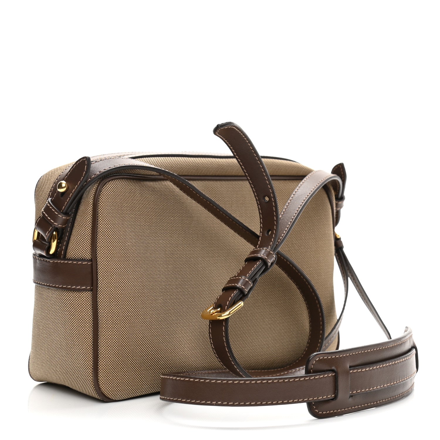 Prada Jacquard Logo Camera Bag Corda Bruciato 2 of 15