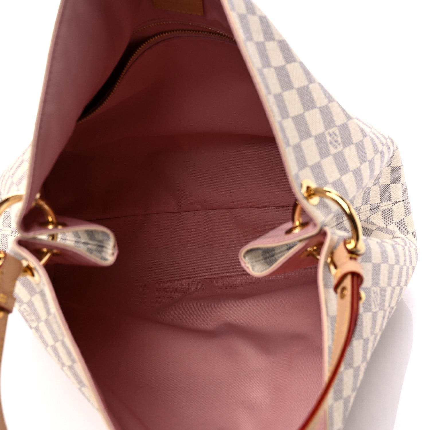 Louis Vuitton Damier Azur Graceful MM Rose Ballerine 5 of 8