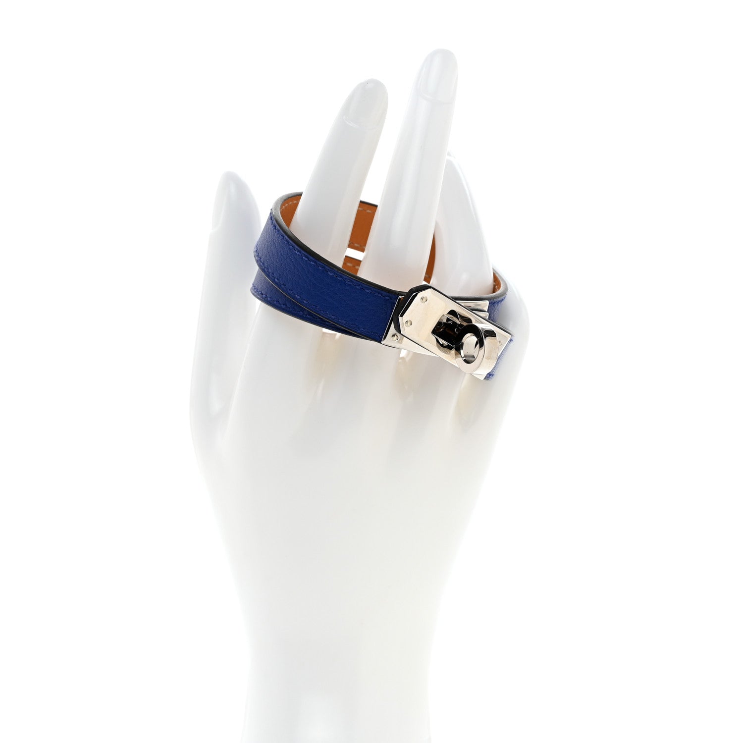 Hermes Swift Kelly Double Tour Bracelet M Bleu Electrique 2 of 7