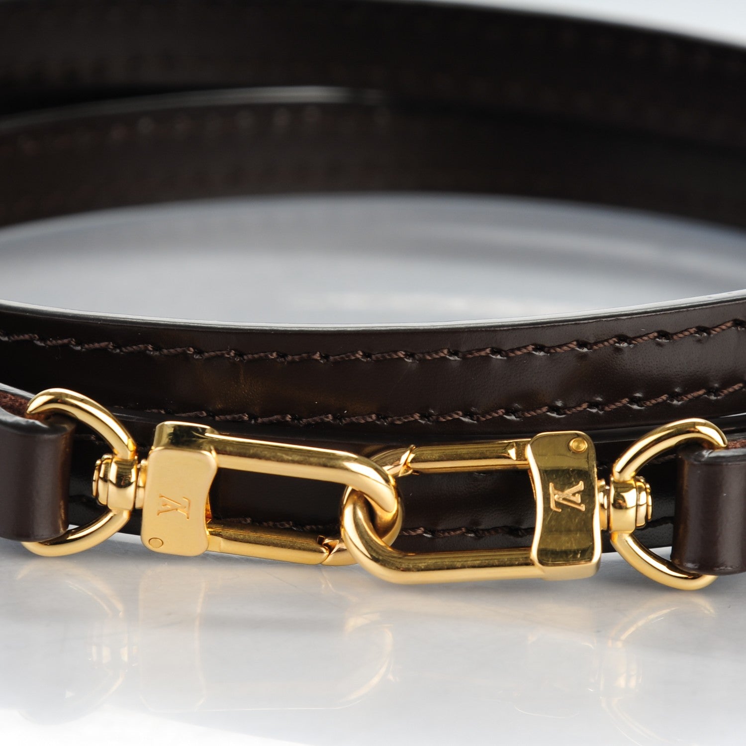 Louis Vuitton Calfskin 12mm Shoulder Strap Brown 3 of 3