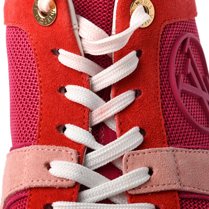 Louis Vuitton Suede Run Away Sneakers 37.5 Fuchsia Rouge 6 of 10