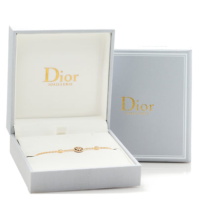 Christian Dior 18K Rose Gold Diamond Black Onyx 3 Station Rose Des Vents Bracelet 5 of 5