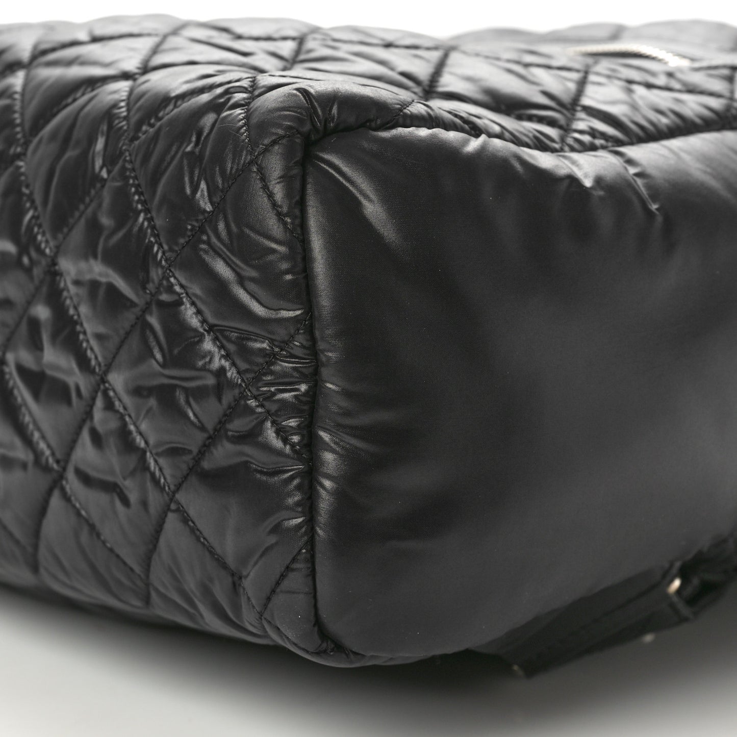 Nylon Quilted Coco Cocoon Backpack Black