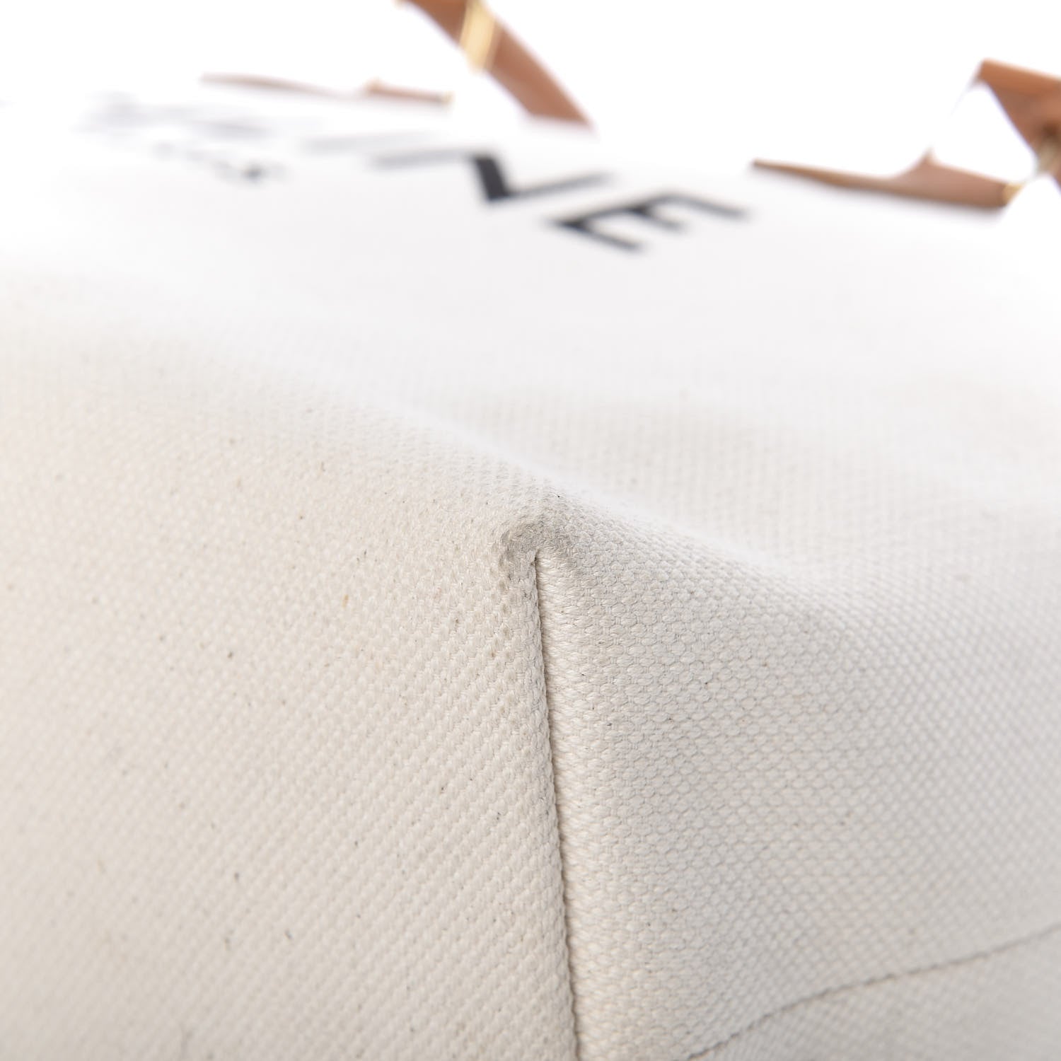 Celine Canvas Calfskin Horizontal Cabas Natural Tan 12 of 14