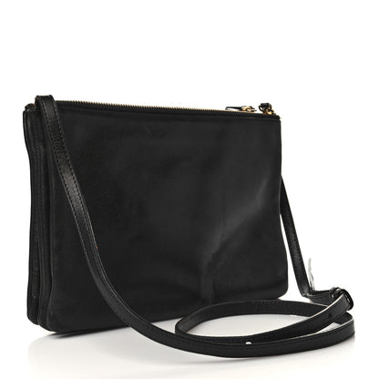 Celine Lambskin Large Trio Crossbody Bag Black 2 of 9