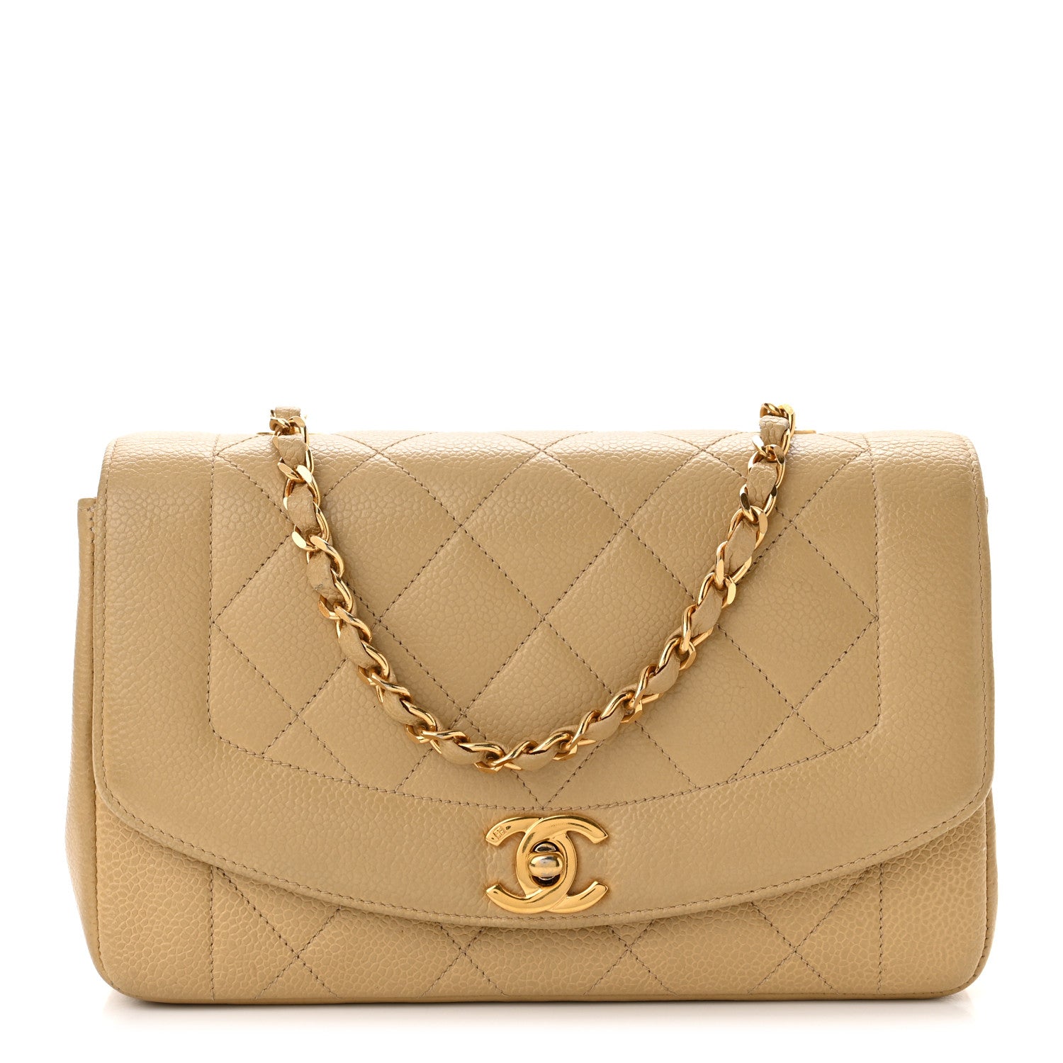 Chanel Caviar Quilted Small Single Flap Beige 1 of 13