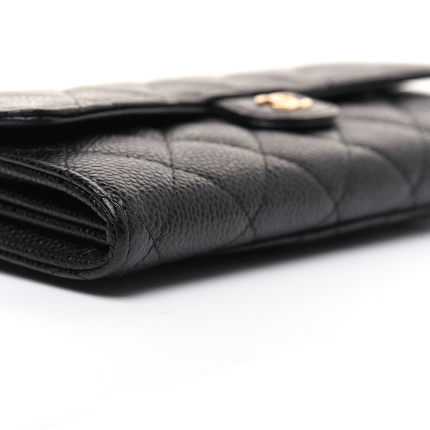Chanel Caviar Quilted Large Gusset Flap Wallet Black 6 of 14