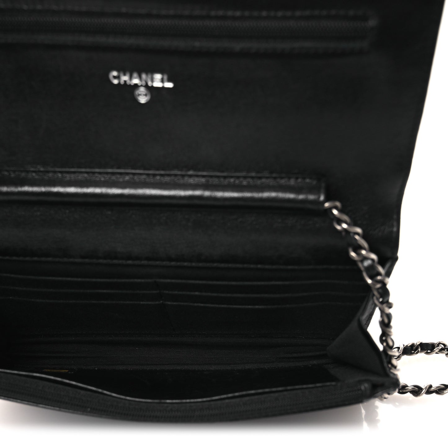 Aged Calfskin Quilted Reissue Wallet On Chain WOC Black