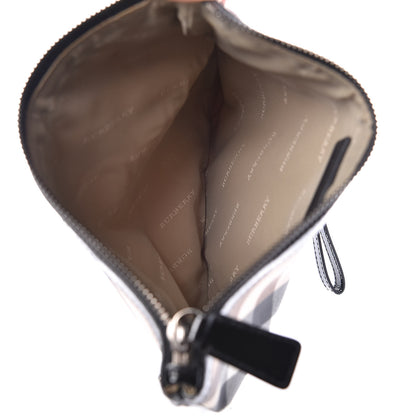 Burberry Nova Check Wristlet Pouch Black 7 of 9