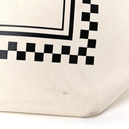 Versace Canvas Logo Tote Black White 26 of 28