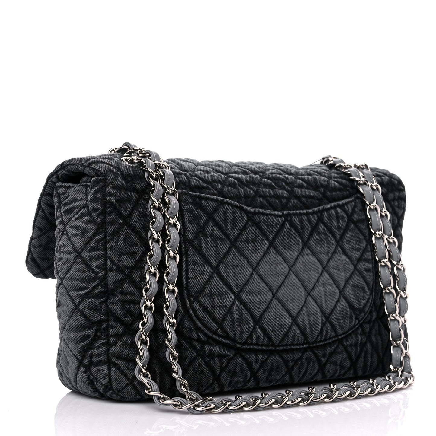 Denim Quilted Denimpression Flap Grey Black