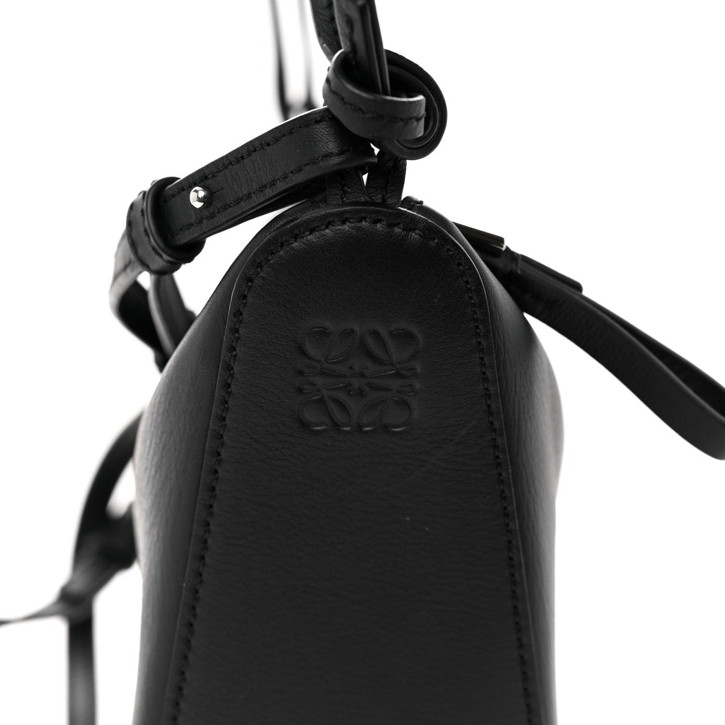 Calfskin Mini Hammock Hobo Black