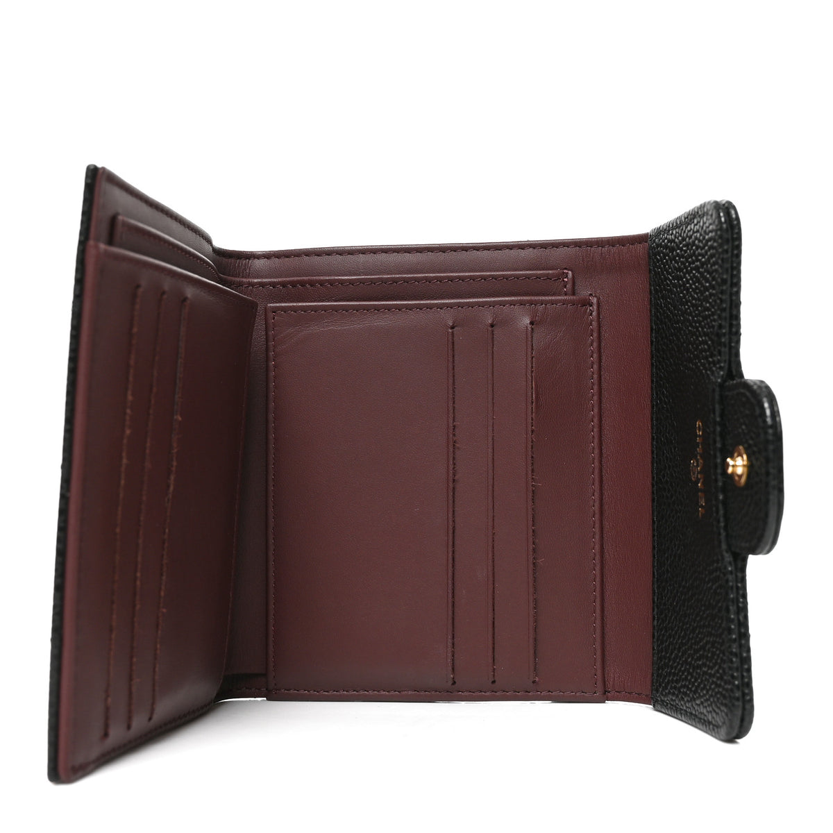 Chanel Caviar Quilted Compact Flap Wallet Black 5 of 9