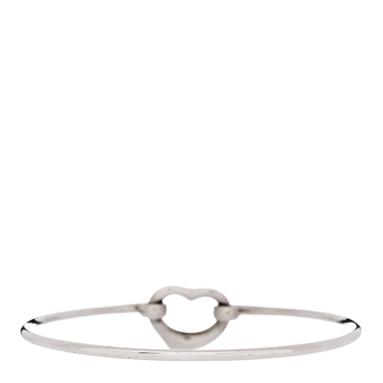 Tiffany Sterling Silver Elsa Peretti Open Heart Bangle 2 of 3