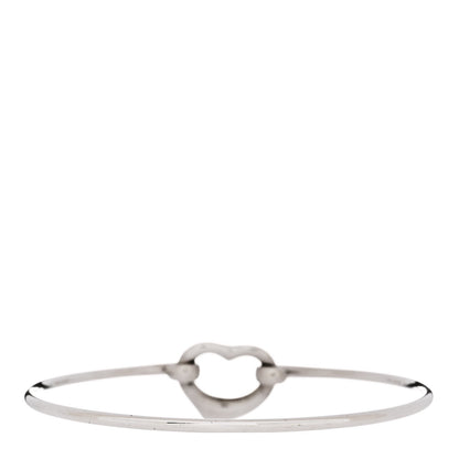 Tiffany Sterling Silver Elsa Peretti Open Heart Bangle 2 of 3