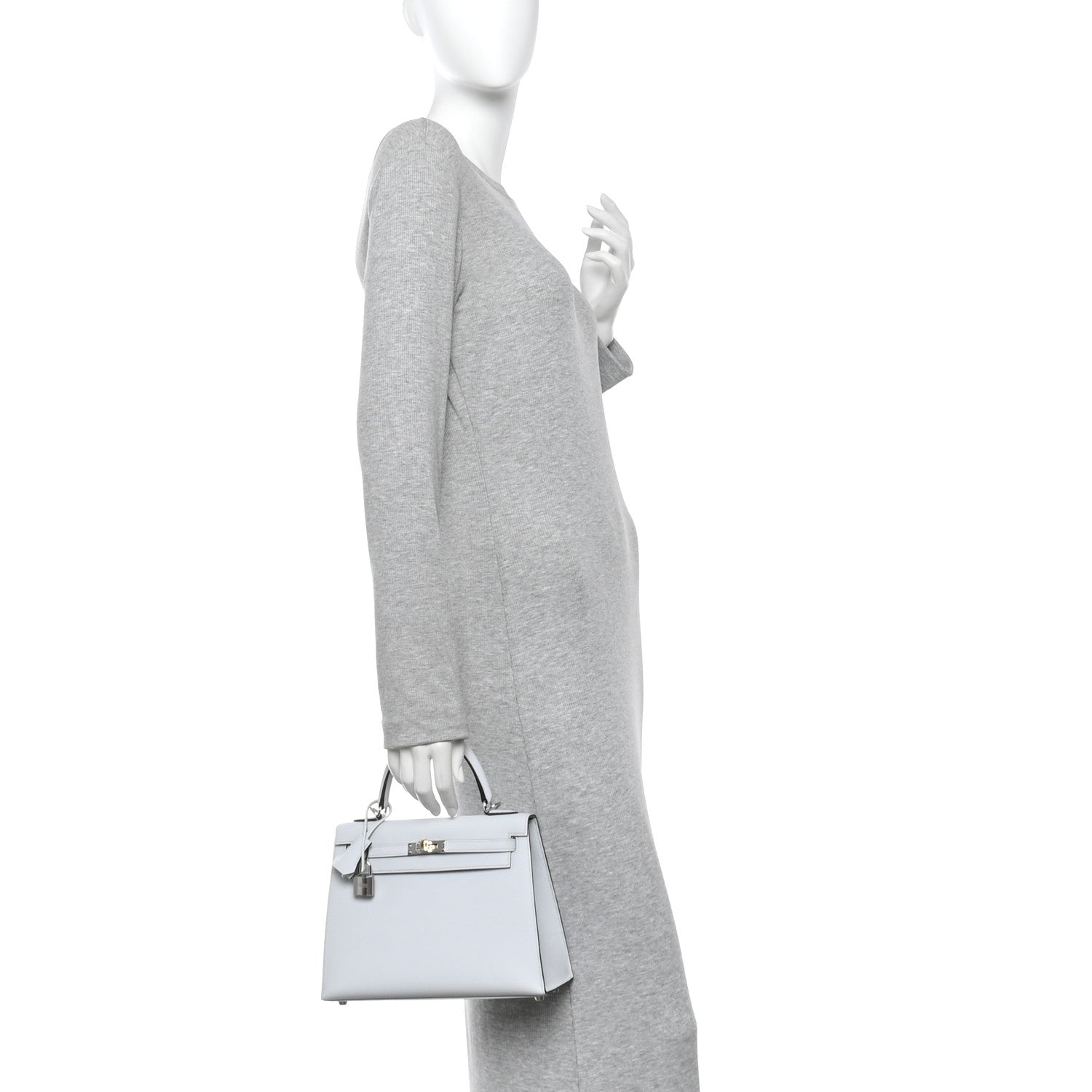 Hermes Epsom Kelly Sellier 25 Gris Platine 2 of 11