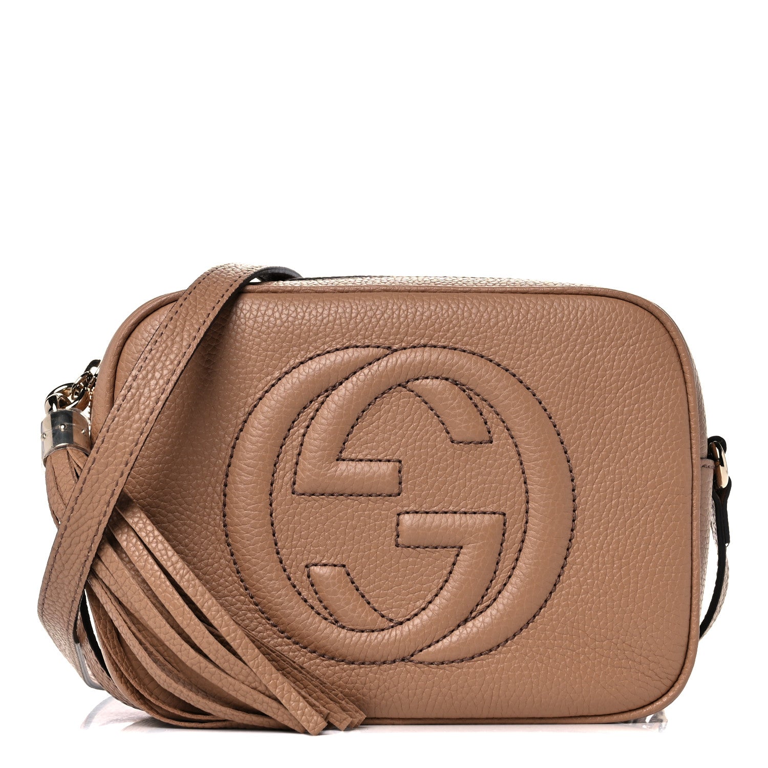 Gucci Pebbled Calfskin Small Soho Disco Bag Camelia 1 of 10
