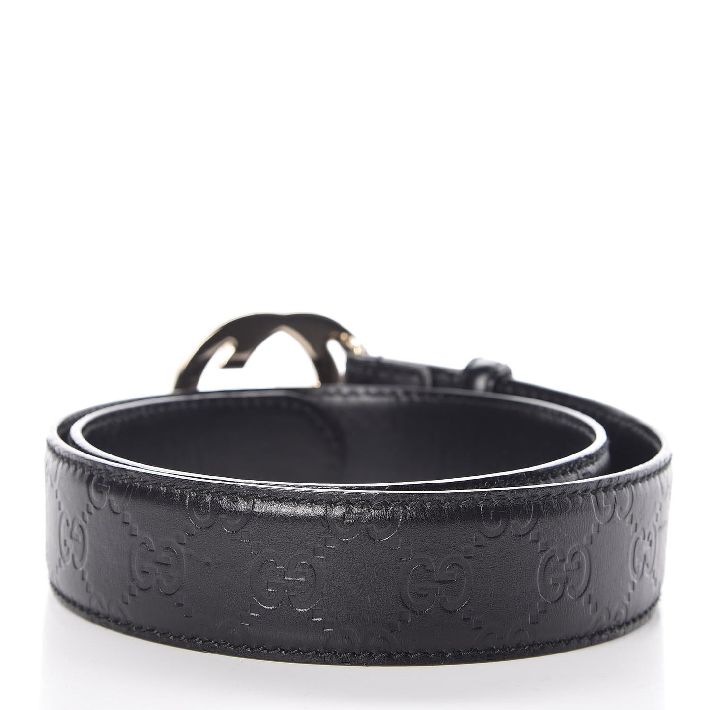 Guccissima Interlocking G Belt 85 34 Black