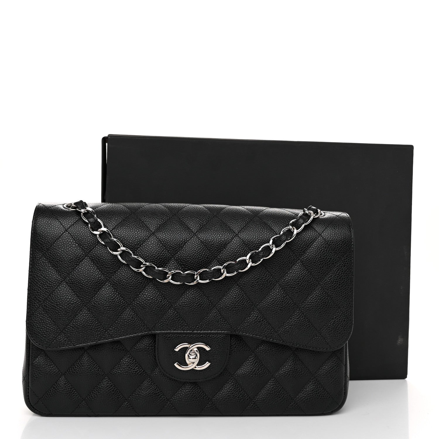 Chanel Caviar Quilted Jumbo Double Flap Black 11 of 11