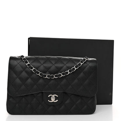 Chanel Caviar Quilted Jumbo Double Flap Black 11 of 11