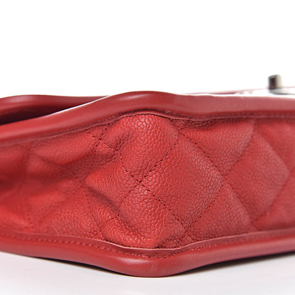 Chanel Caviar Quilted Medium French Riviera Flap Red 9 of 11