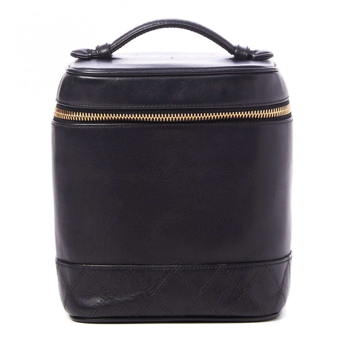Calfskin Cosmetic Vanity Bag Black