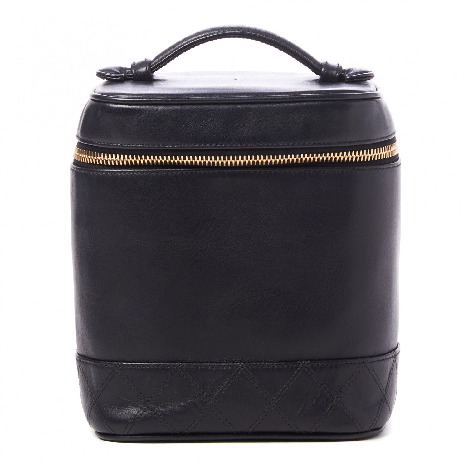 Chanel Calfskin Cosmetic Vanity Bag Black 1 of 10