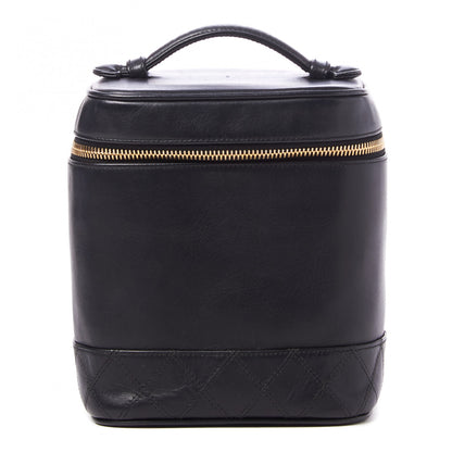 Chanel Calfskin Cosmetic Vanity Bag Black 1 of 10
