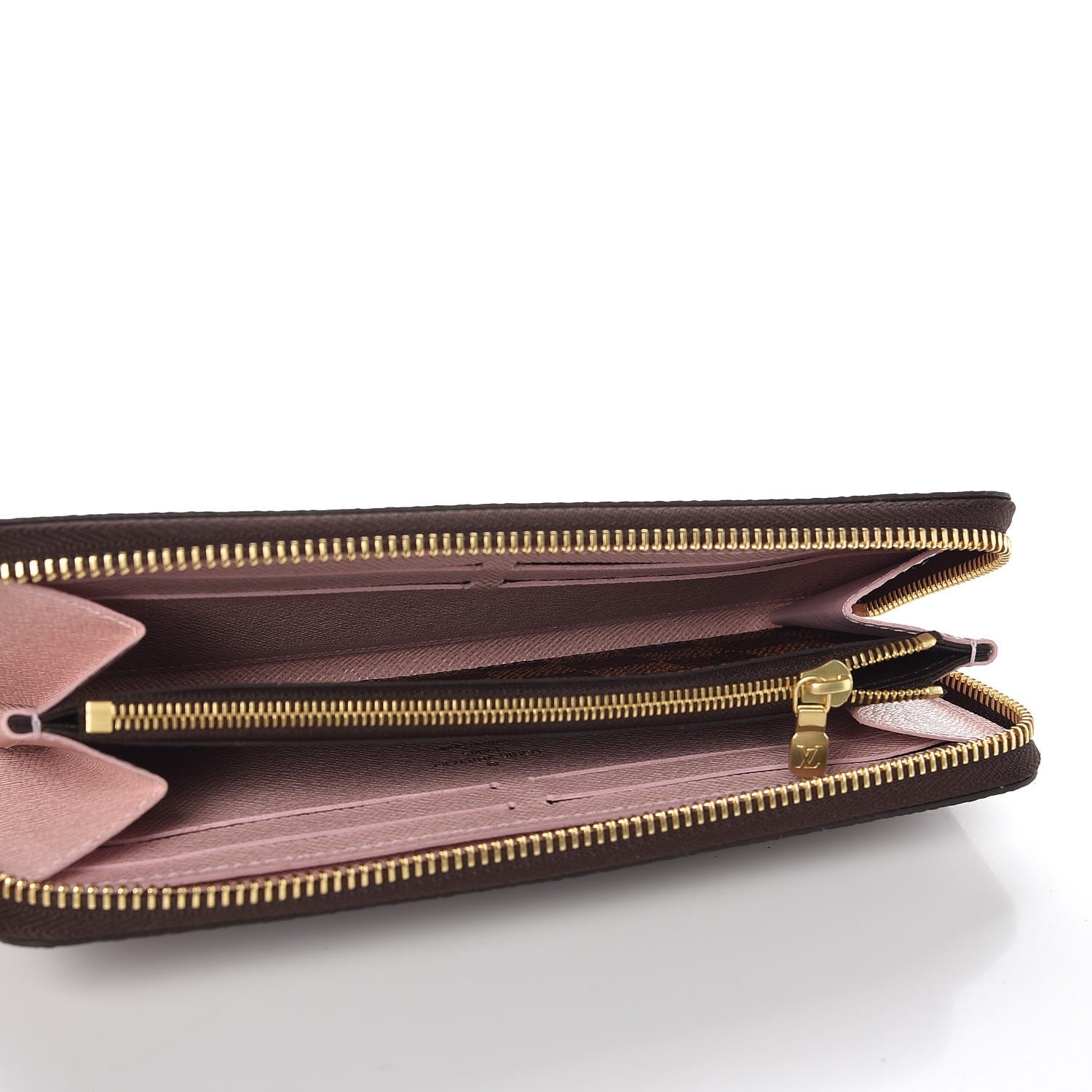 Louis Vuitton Damier Ebene Clemence Wallet Rose Ballerine 5 of 8