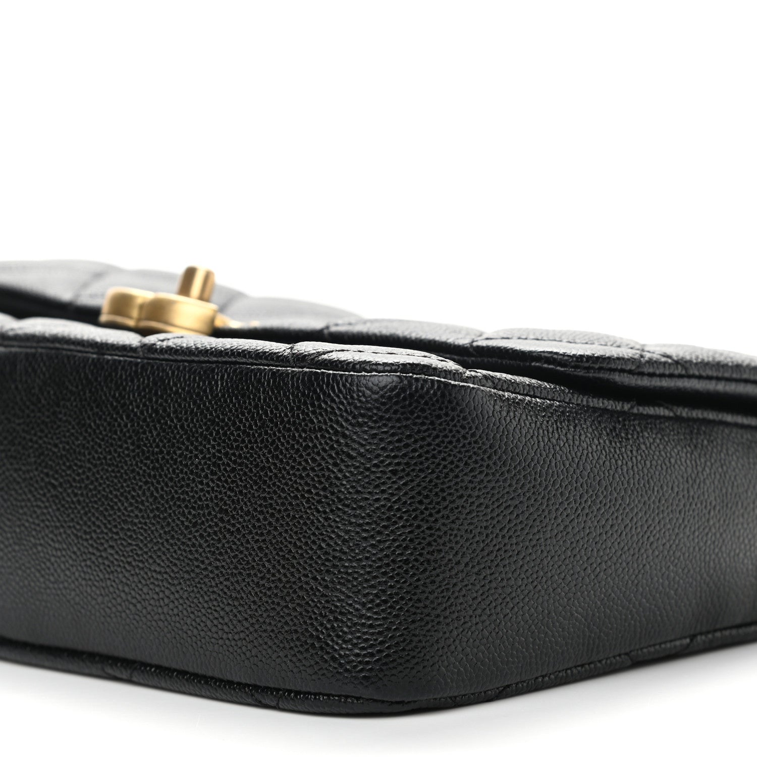 Chanel Shiny Caviar Quilted Large Chain Melody Flap Black 9 of 10