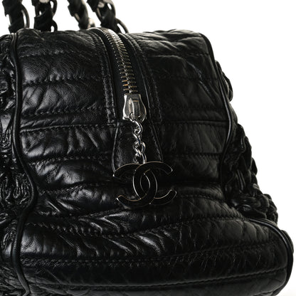 Chanel Lambskin Astrakhan Bowler Black 12 of 12