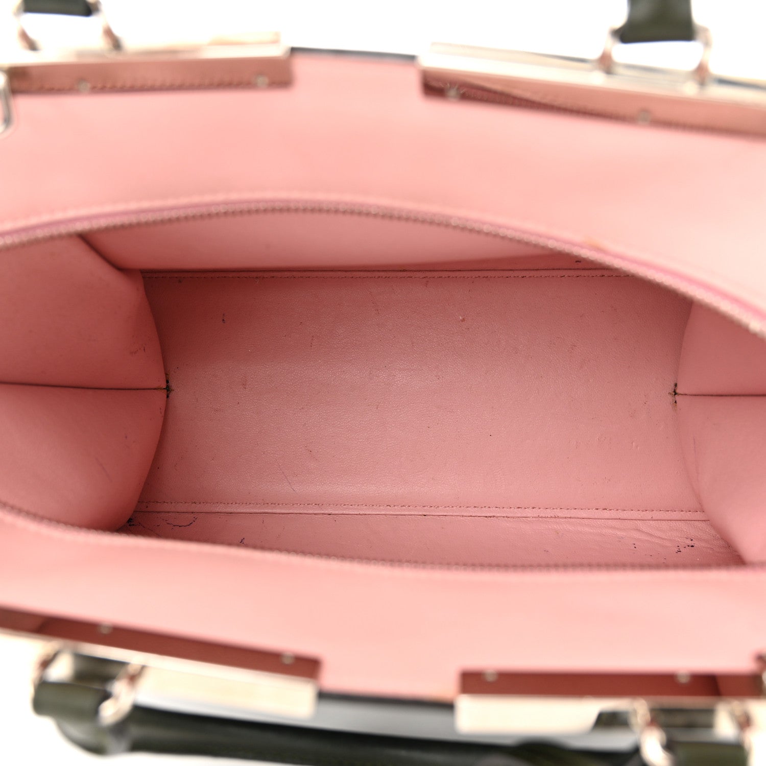 Fendi Vitello Dolce Marmol Shiny Nappa Petite 3Jours Tote Verde Prato 5 of 17