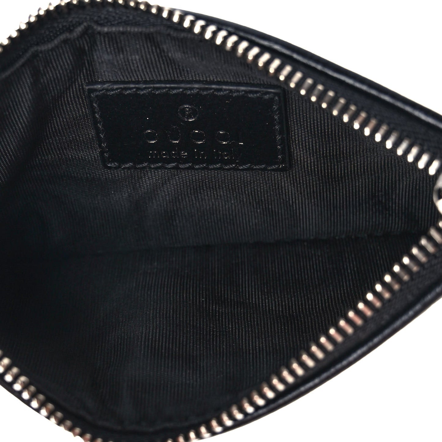 GG Supreme Monogram Azalea Calfskin Retro Interlocking G Coin Case Card Holder Black