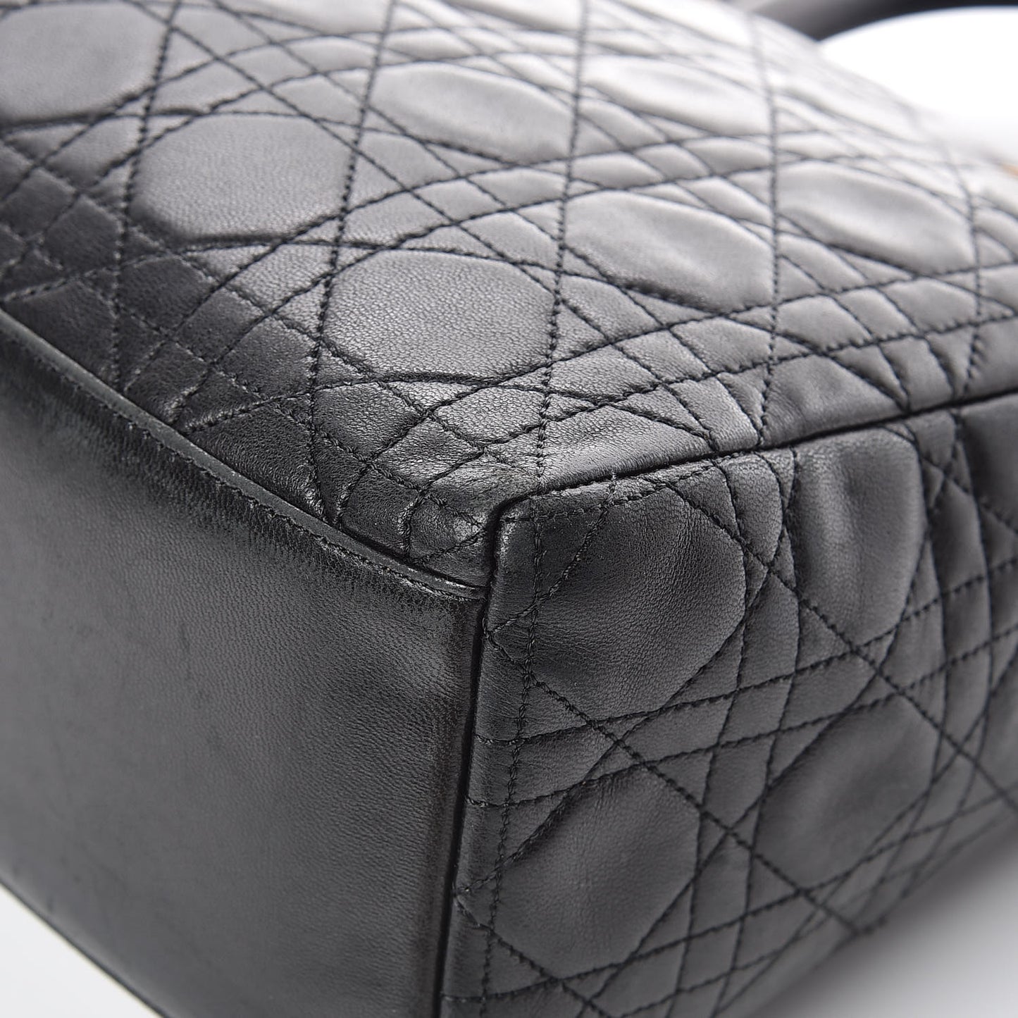 Lambskin Cannage Medium Lady Dior Black