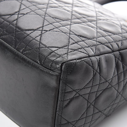 Christian Dior Lambskin Cannage Medium Lady Dior Black 12 of 21