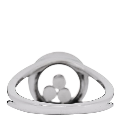 Chopard 18K White Gold Diamond 3 Happy Diamonds Circle Ring 48 4.5 4 of 6