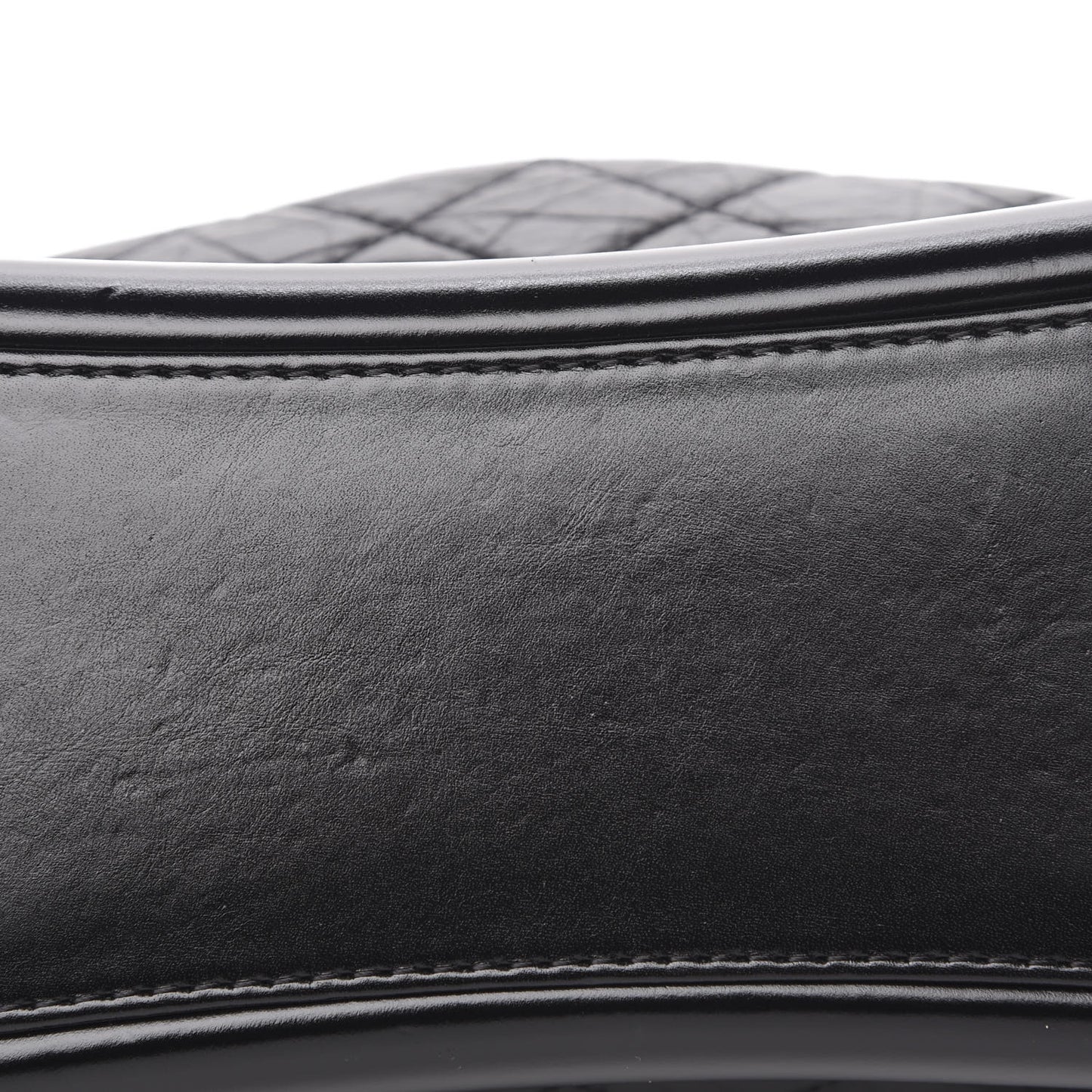Aged Calfskin Quilted Small Gabrielle Backpack Black