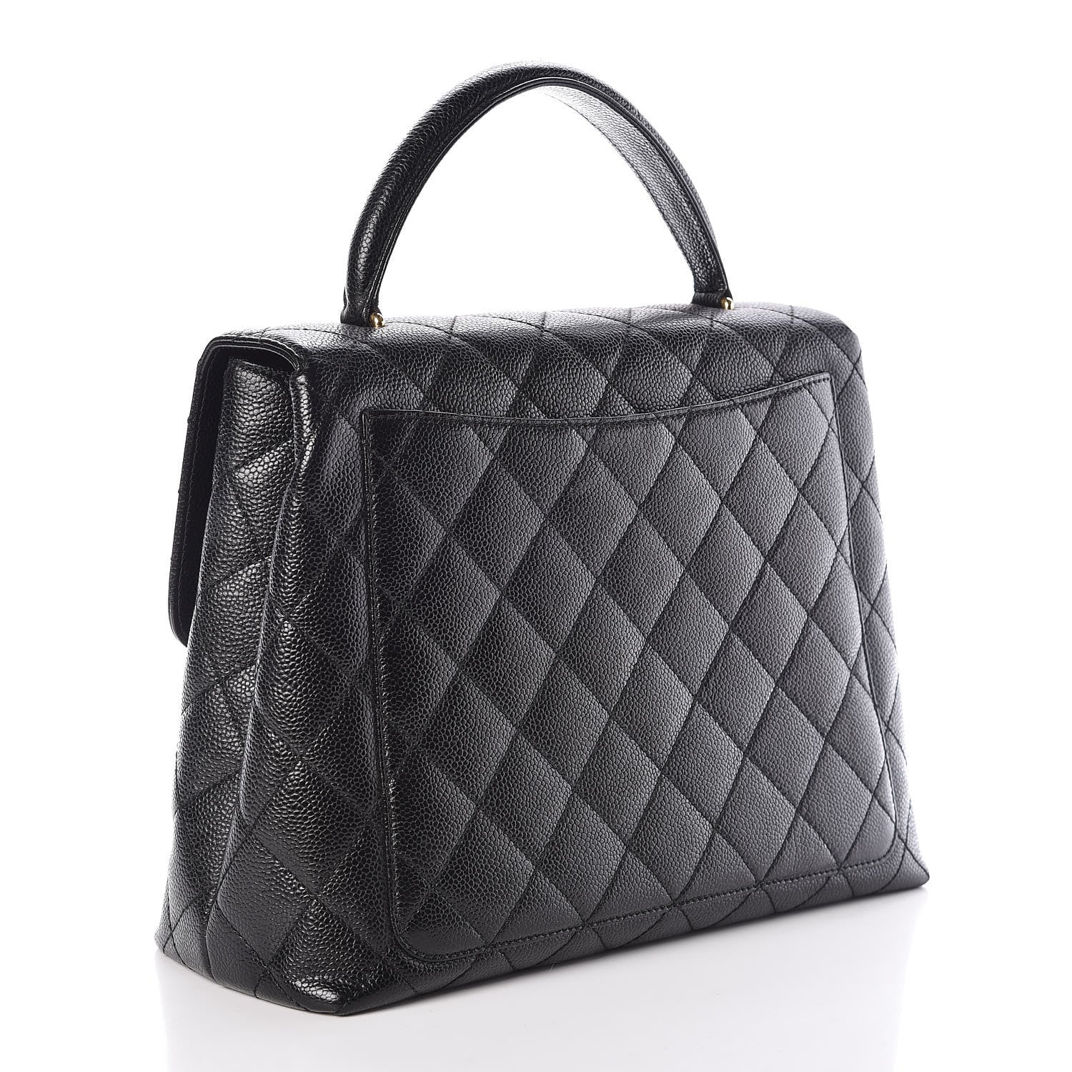 Chanel Caviar Quilted Jumbo Kelly Flap Black 3 of 12