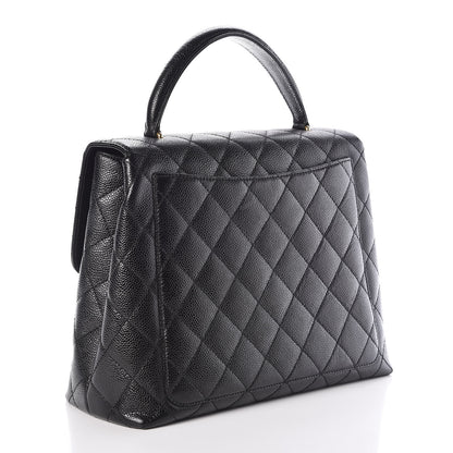 Chanel Caviar Quilted Jumbo Kelly Flap Black 3 of 12